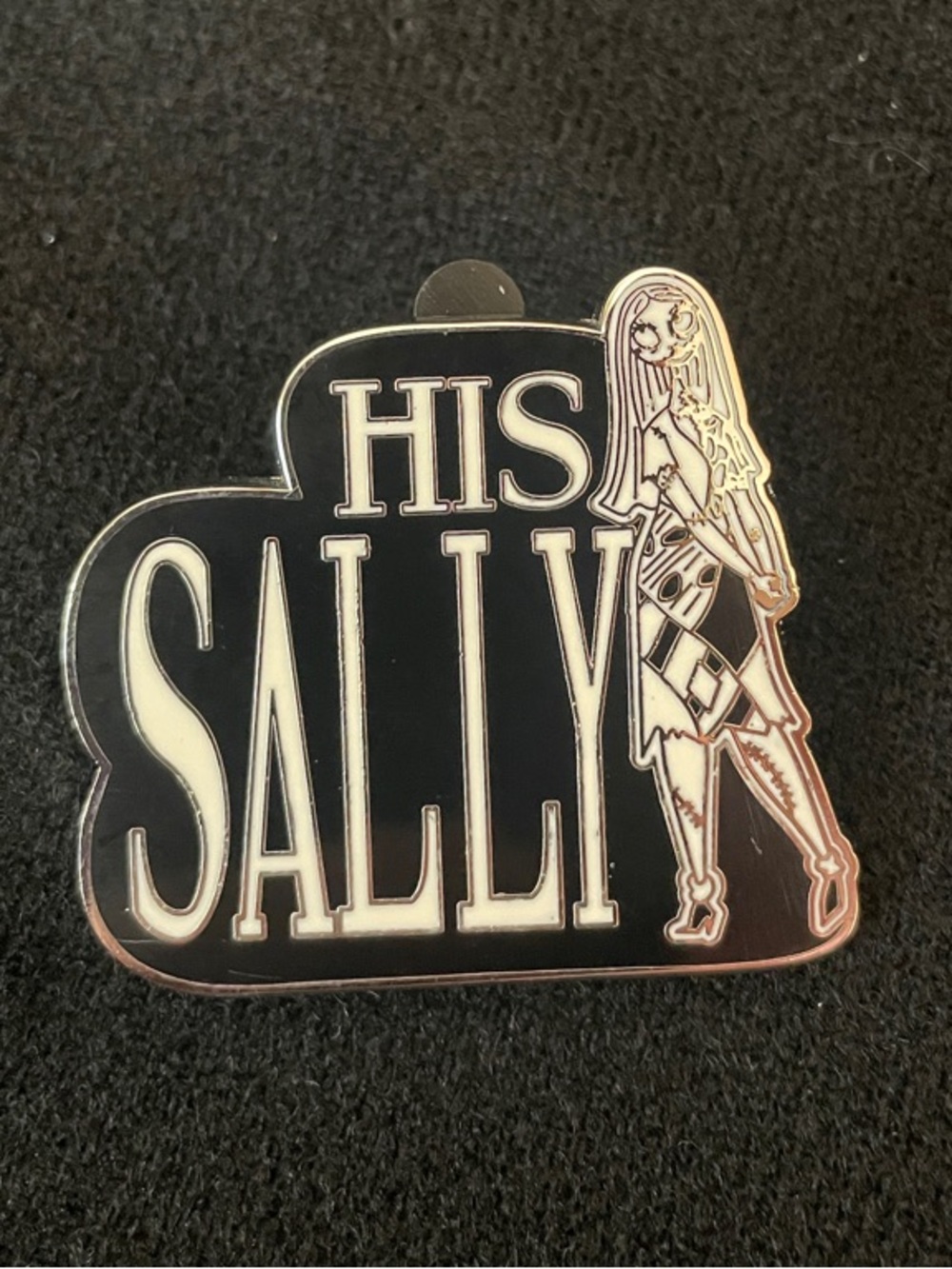 Disney His Sally Black and White Enamel Pin